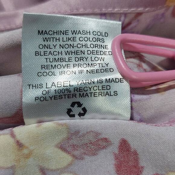 HIPPIE ROSE SZ S Iris pink floral sleeveless shift midi dress NWT B121 *flaw - Picture 7 of 7